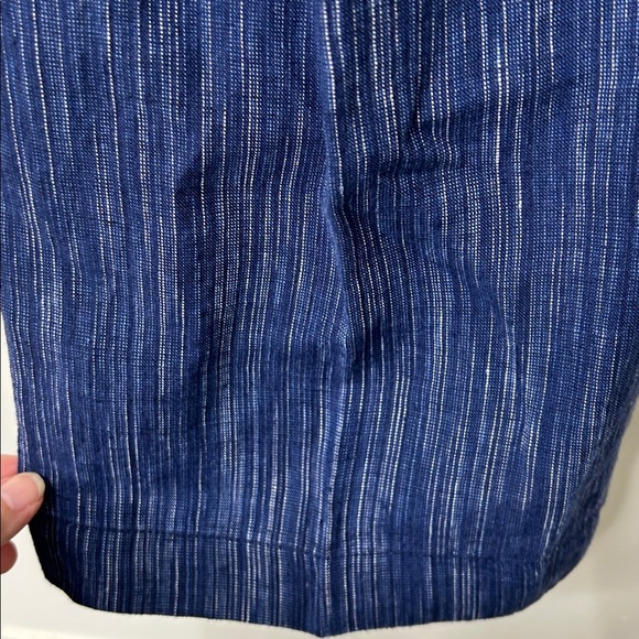 ATHLETA Blue Cabo Linen Wide Leg Textured Pants Size 4 Petite - Picture 12 of 16